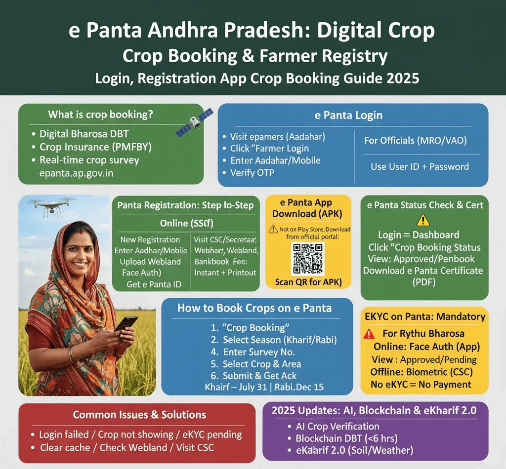 ఈ పంట ఏపీ 2026: లాగిన్, రిజిస్ట్రేషన్, యాప్ డౌన్లోడ్ & పంట బుకింగ్ గైడ్ 2 e panta login registration app ई पंता ఈ పంట
