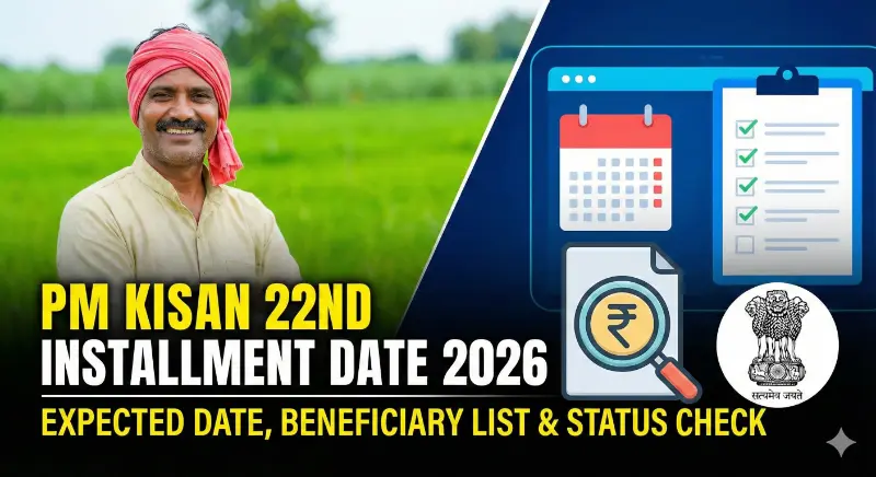 PM Kisan 22nd Installment Date 2026 22वीं किस्त 22వ