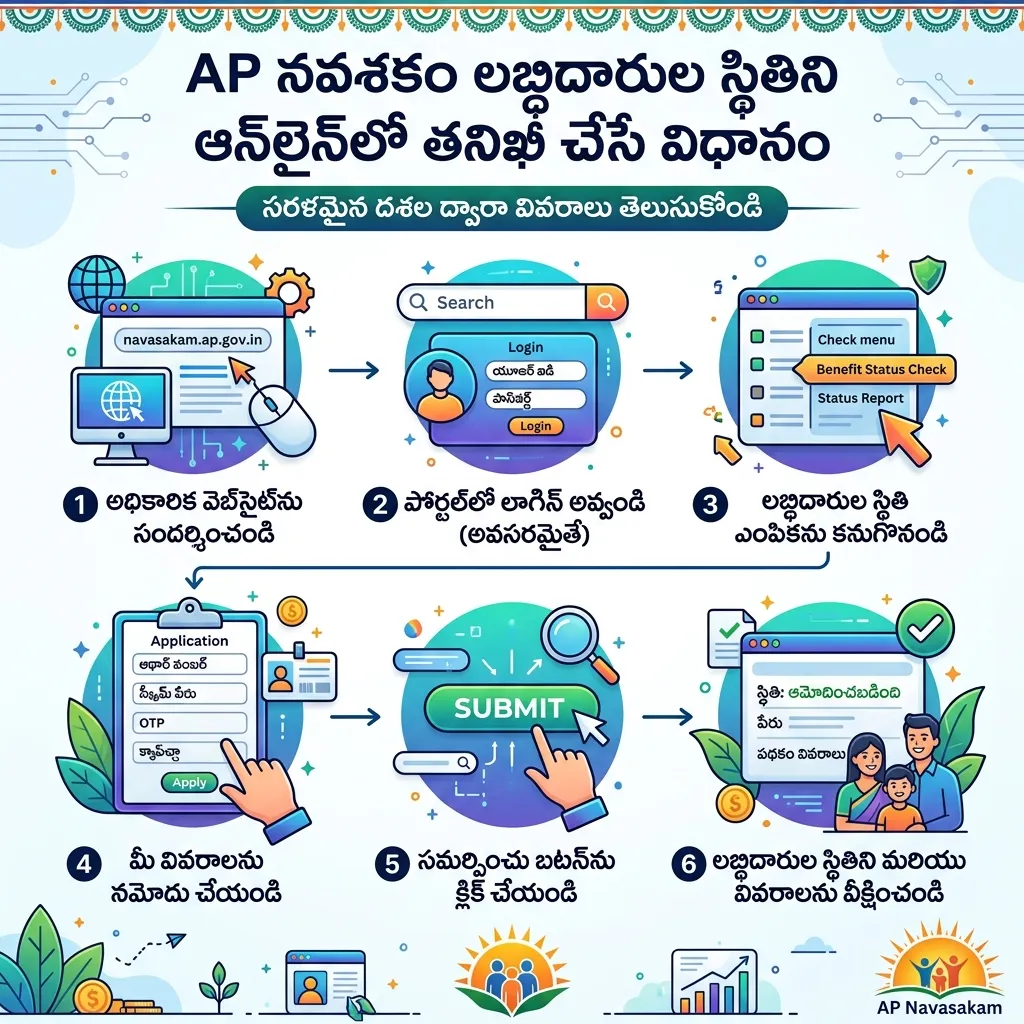 AP Navasakam Beneficiary Status and Grievance check step-by-step guide